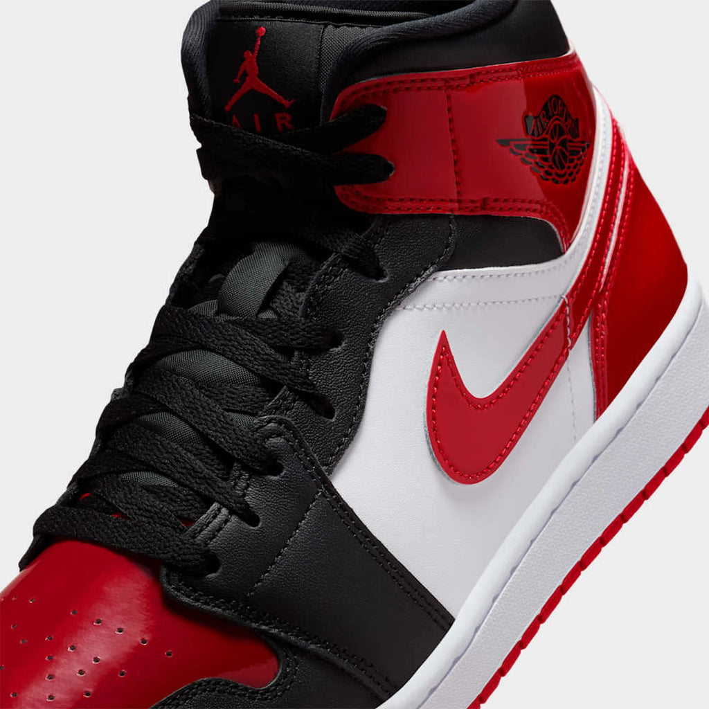 Jordan 1 Mid  Varon SE  Patent Bred Toe